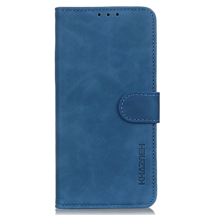 KHAZNEH Per Xiaomi 12 Lite Vintage Testurizzata in Pelle PU Custodia Protettiva Antiurto Copertura con Supporto Portafoglio - Blu