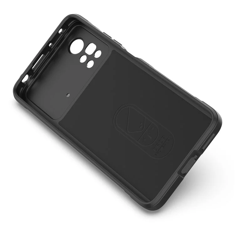 Для Xiaomi Poco X4 Pro 5G Anti-slip Edge Precise Cutout Drop-proof TPU Phone Cover Rugged Back Case - Black