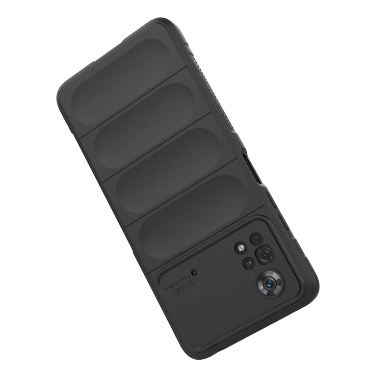 Для Xiaomi Poco X4 Pro 5G Anti-slip Edge Precise Cutout Drop-proof TPU Phone Cover Rugged Back Case - Black