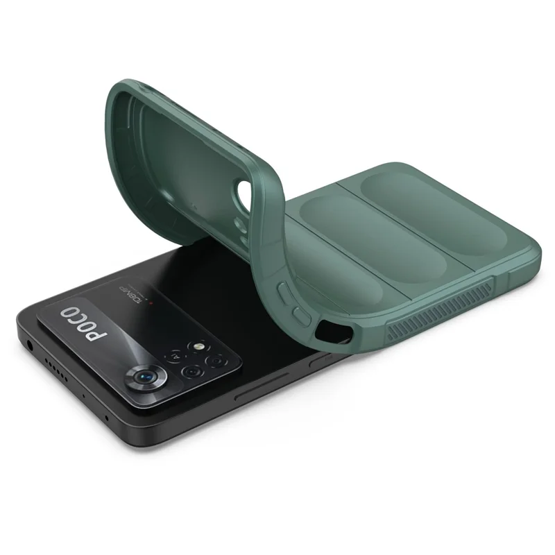 For Xiaomi Poco X4 Pro 5G Anti-slip Edge Precise Cutout Drop-proof TPU Phone Cover Rugged Back Case - Green