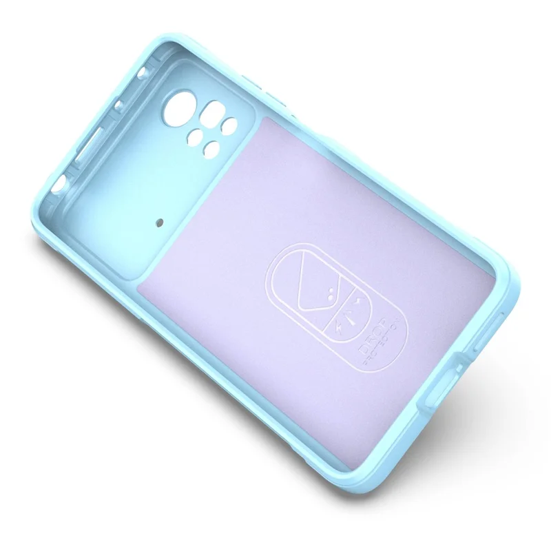 For Xiaomi Poco X4 Pro 5G Anti-slip Edge Precise Cutout Drop-proof TPU Phone Cover Rugged Back Case - Baby Blue