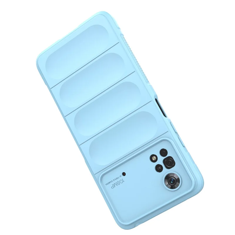 For Xiaomi Poco X4 Pro 5G Anti-slip Edge Precise Cutout Drop-proof TPU Phone Cover Rugged Back Case - Baby Blue