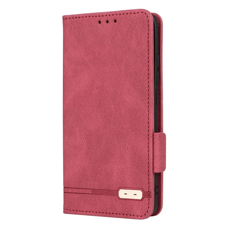 Für Xiaomi 12 5g/12x 5g/12s 5G Hardware Design Wallet Hülle PU Leder + TPU Full Protection Stand Telefonabdeckung - Rose