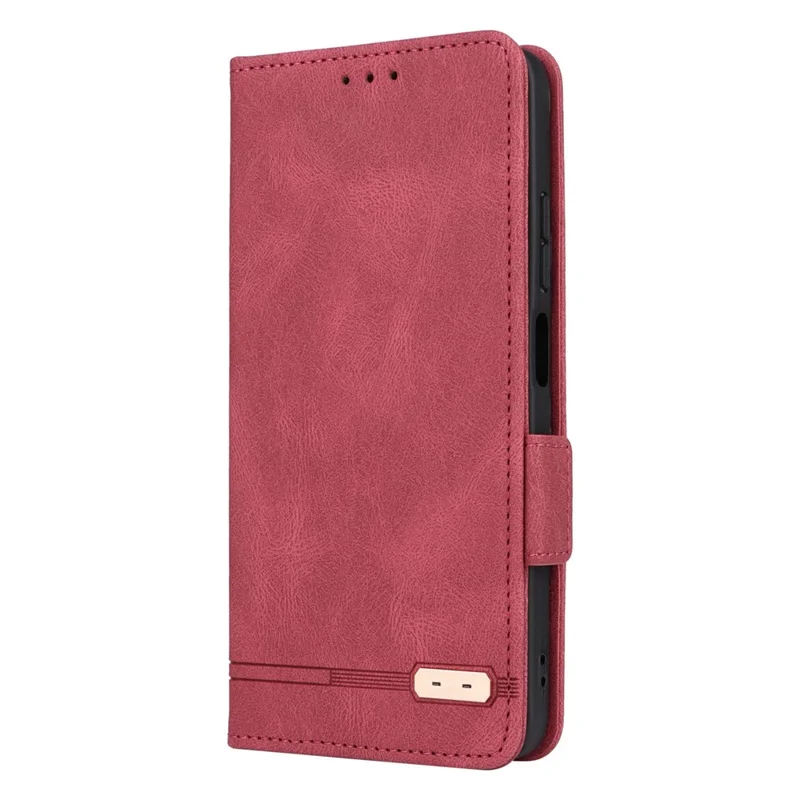 For Xiaomi Poco X4 Pro 5G Stand Wallet Leather Case Hardware Design Magnetic Clasp Phone Cover - Rose