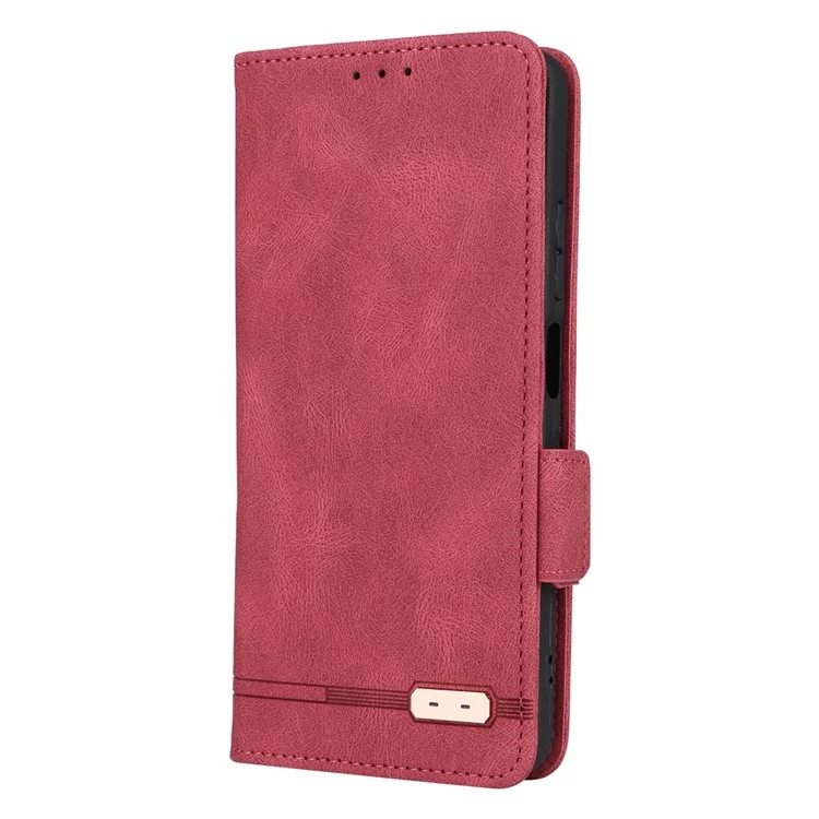 For Xiaomi Redmi Note 12 Pro 4G / 11 Pro 4G (MediaTek) / Note 11 Pro 5G (Qualcomm) Stand Wallet Phone Case PU Leather Hardware Design Magnetic Closure Cover - Rose