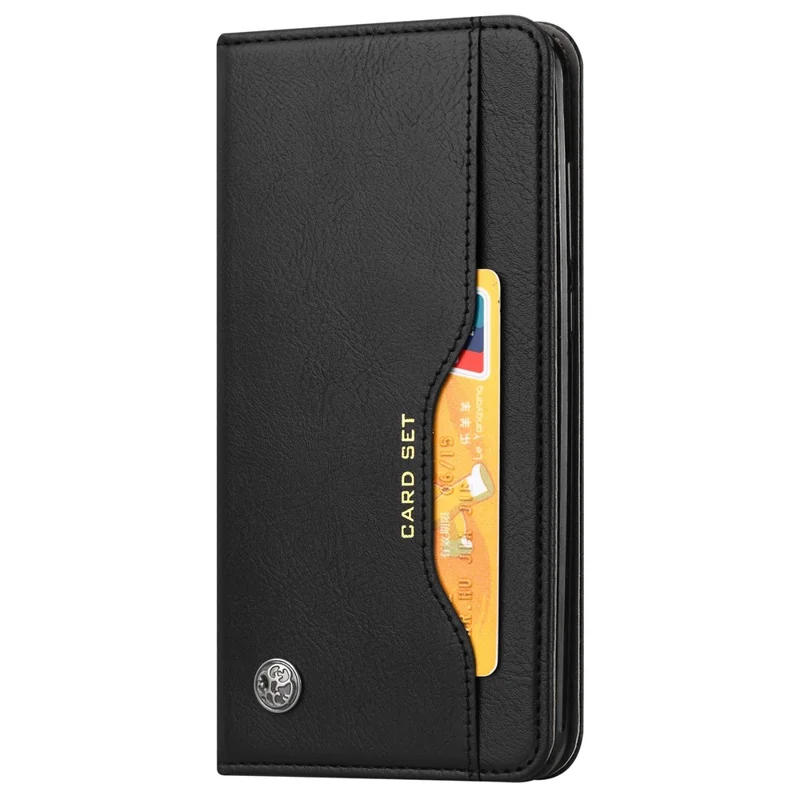 Pour Xiaomi Redmi Note 11 Pro 5G (Qualcomm)/Note 11 Pro 4G (MediaTek) Emplacement de carte extérieure Étui portefeuille en cuir PU avec support Fermeture magnétique automatique Housse de téléphone - Noir