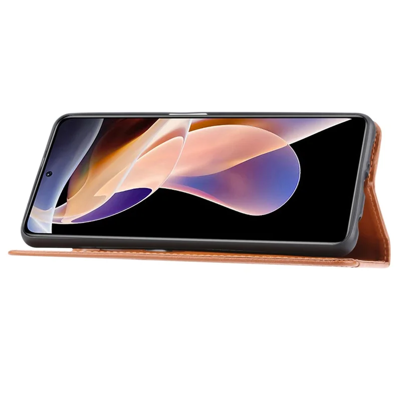Pour Xiaomi Redmi Note 11 Pro 5G (Qualcomm)/Note 11 Pro 4G (MediaTek) Emplacement de carte extérieure Étui portefeuille en cuir PU avec support Fermeture magnétique automatique Housse de téléphone - Noir