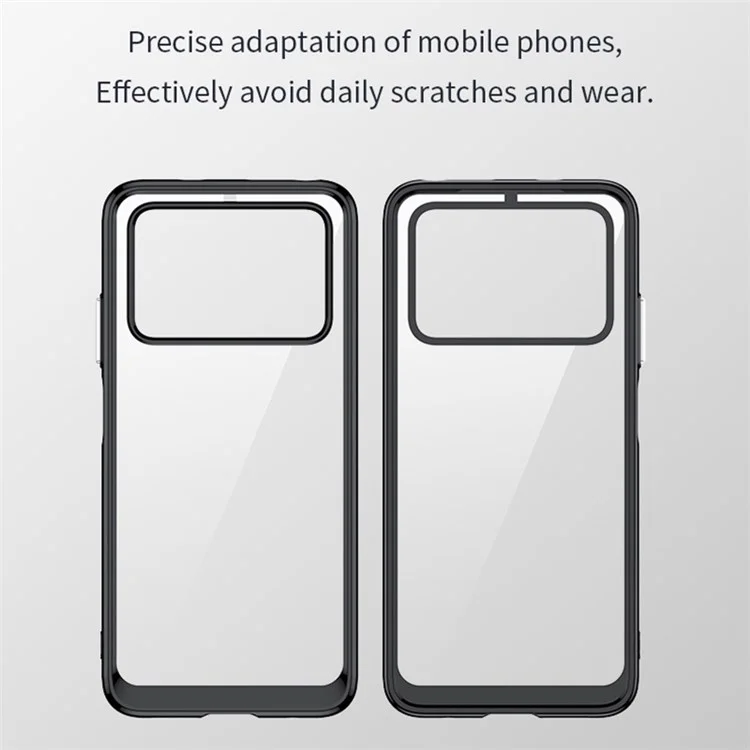 For Xiaomi Poco M4 Pro 4G Anti-drop Transparent Back Case Hybrid Acrylic + TPU Phone Cover with Independent Buttons - Transparent