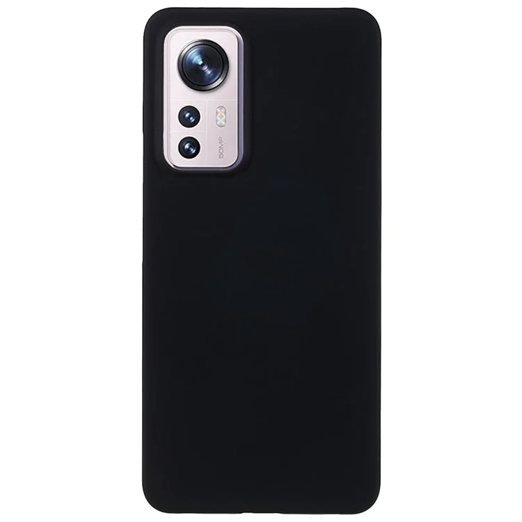 Para Xiaomi 12 Lite 5G Borrubos Com Superfície Brilhante Telefone do Shell Capa Durável Para PC Durável - Preto