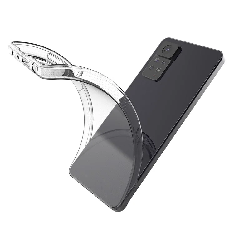 Für Xiaomi Redmi Note 12 Pro 4G / 11 Pro 4G (MediaTek) / Note 11 Pro 5G (Qualcomm) Transparente Ultradünne TPU-Hülle, verschleißfeste Handyhülle