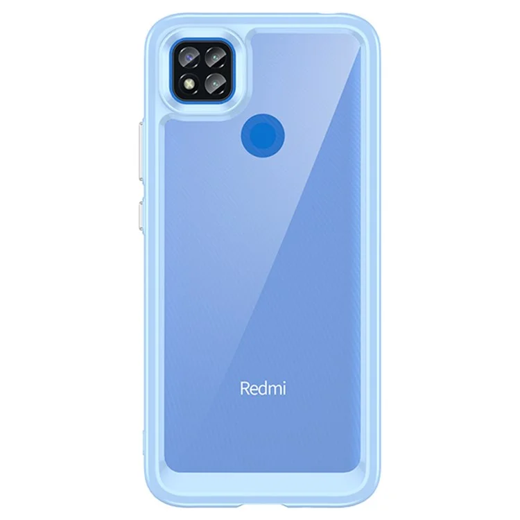 Para Xiaomi Poco C3/Poco C31/Redmi 10A/9C/9C NFC/9 Activ/9 (India) Funda de teléfono de acrílico + TPU con botones independientes - Azul bebé