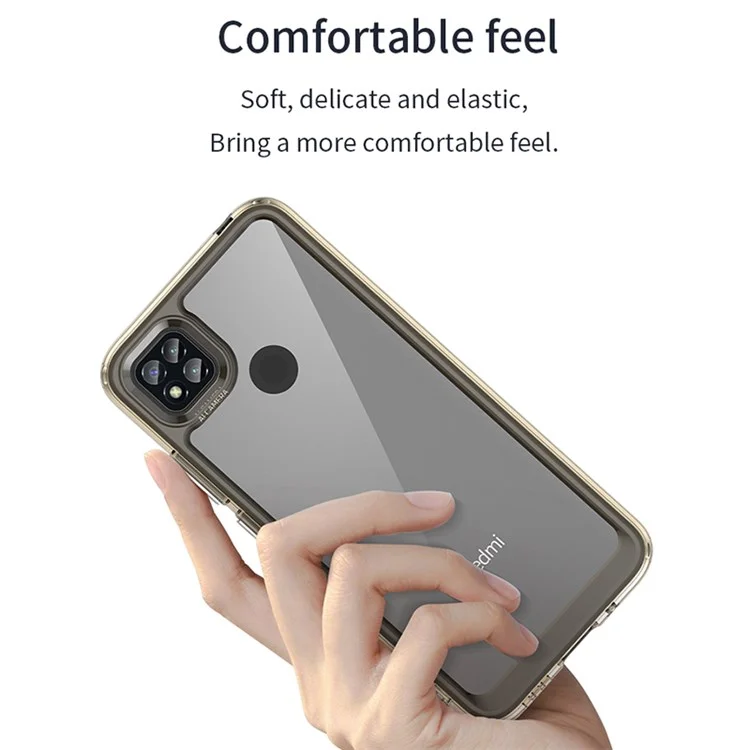 Para Xiaomi Poco C3/Poco C31/Redmi 10A/9C/9C NFC/9 Activ/9 (India) Funda de teléfono de acrílico + TPU con botones independientes - Azul bebé