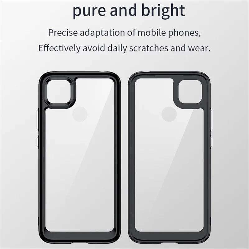 Для Xiaomi Poco C3/Poco C31/Redmi 10A/9C/9C NFC/9 Activ/9 (Индия) Акриловый + TPU чехол для телефона с прозрачной задней крышкой и независимыми кнопками - прозрачный