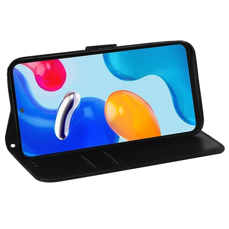Para Xiaomi Redmi Note 12 Pro 4G / 11 Pro 4G (MediaTek) / Note 11 Pro 5G (Qualcomm) Estuche de cartera con patrón de flores deslumbrantes de cuero PU Folio de pie Flip Cover Carcasa magnética con correa - Púrpura