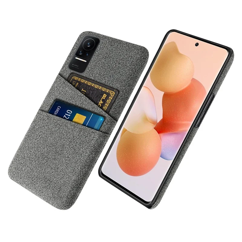 Ткань + пк с Твердым Телефоном Для Xiaomi Civi 1s, Тканевая Текстура с Двойной Картой. - Серый