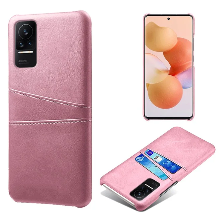 Per Xiaomi Civi 1S Custodia Per Telefono Slot di Scheda Sottile Ben Protetta Copertina Per PC Rigido Rivestito in Pelle PU - Oro Rosa