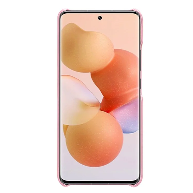 Per Xiaomi Civi 1S Custodia Per Telefono Slot di Scheda Sottile Ben Protetta Copertina Per PC Rigido Rivestito in Pelle PU - Oro Rosa