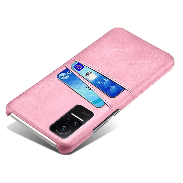 Per Xiaomi Civi 1S Custodia Per Telefono Slot di Scheda Sottile Ben Protetta Copertina Per PC Rigido Rivestito in Pelle PU - Oro Rosa