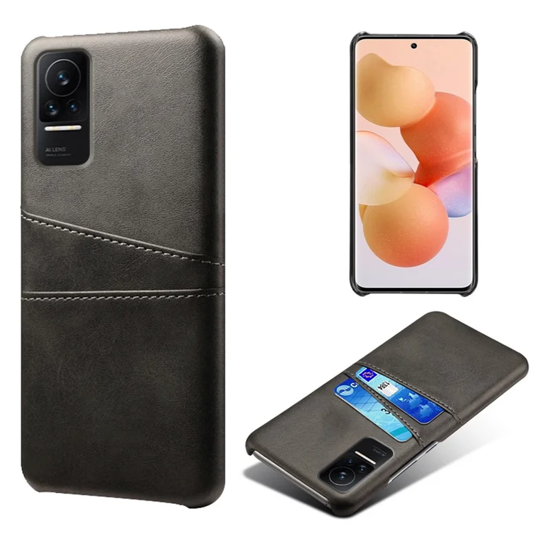 Per Xiaomi Civi 1S Custodia Per Telefono Slot di Scheda Sottile Ben Protetta Copertina Per PC Rigido Rivestito in Pelle PU - Nero