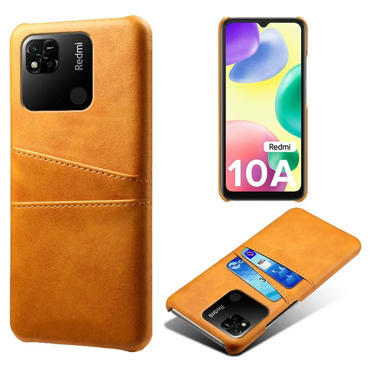 Для Xiaomi Redmi 10a Shock-resean Thin Card Slots Back Case Anti-scarch - Апельсин