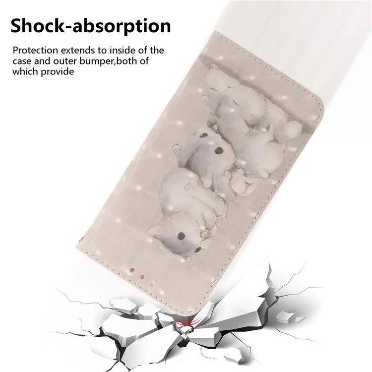 For Xiaomi 12 5G/12X 5G/12S 5G Flip PU Leather Book Wallet Case 3D Pattern Printing Magnetic Closure Stand Phone Cover with Strap - Stacking Squirrels