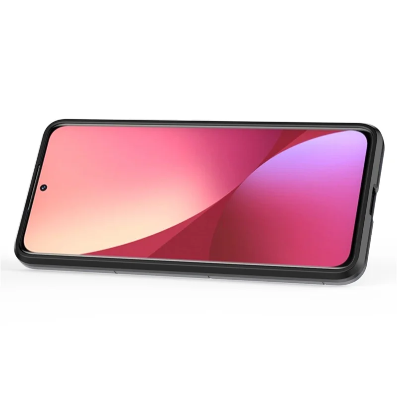 Ring Holder Kickstand Phone Case for Xiaomi 12 Lite 5G, Shockproof Anti-drop Soft TPU + Hard PC Shell - Blue