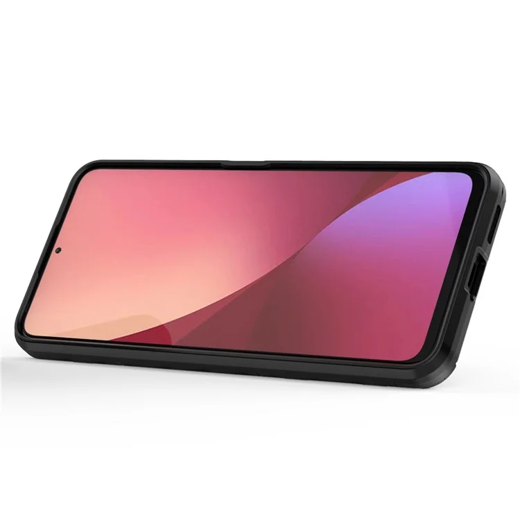 Ring Kickstand Phone Case for Xiaomi Redmi Note 11T Pro 5G / Note 11T Pro+ 5G / Poco X4 GT 5G / Redmi K50i 5G, Shockproof Soft TPU + Hard PC Hybrid Protective Cover - Black