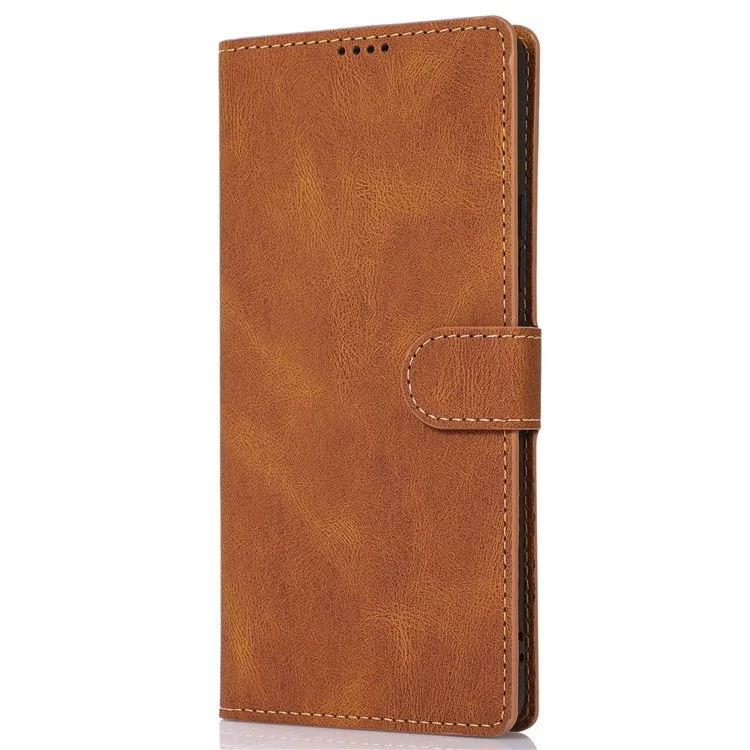 For Xiaomi 12 Pro 5G/12S Pro 5G/12 Pro (Dimensity) 5G Shock Resistant Flip Leather Wallet Case Magnetic Anti-scratch Cover Stand with Wrist Strap - Brown
