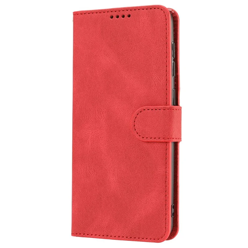 For Xiaomi Redmi Note 12 Pro 4G / 11 Pro 4G (MediaTek) / Note 11 Pro 5G (Qualcomm) / Note 11 Pro+ 5G (India) / Note 11E Pro Leather Flip Case Wallet Magnetic Closure Stand Cover with Strap - Red