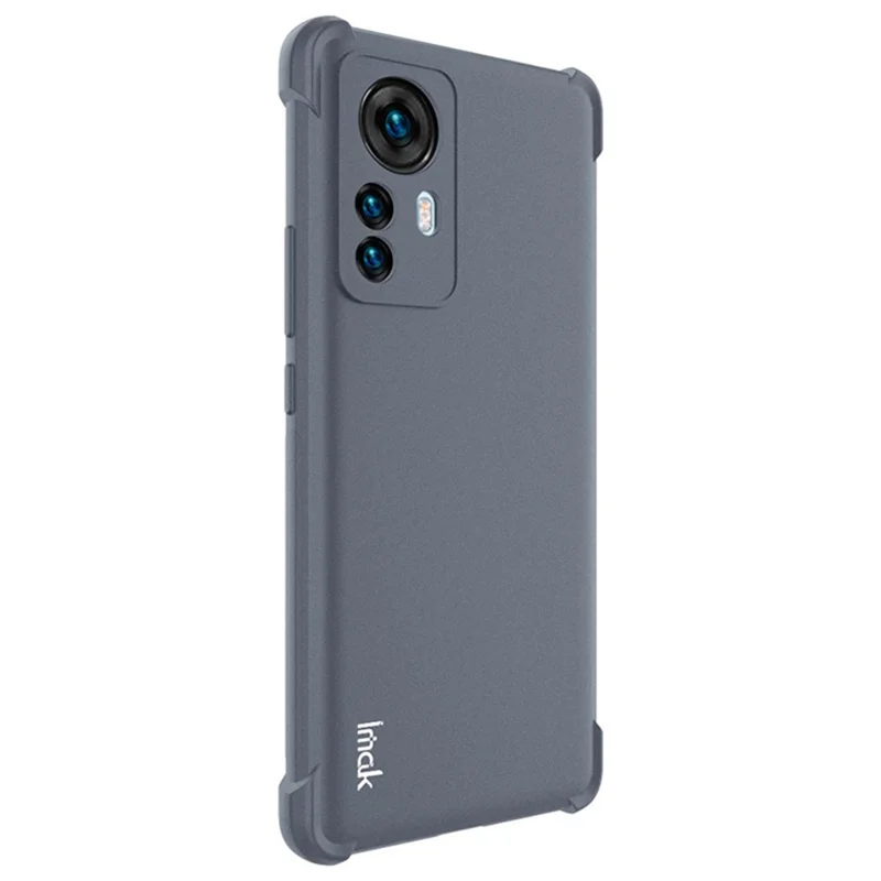 IMAK for Xiaomi 12 Pro 5G/12S Pro 5G/12 Pro (Dimensity) 5G Frosted Soft TPU Case Shockproof Airbag Drop Protection Cover with Screen Protector - Grey