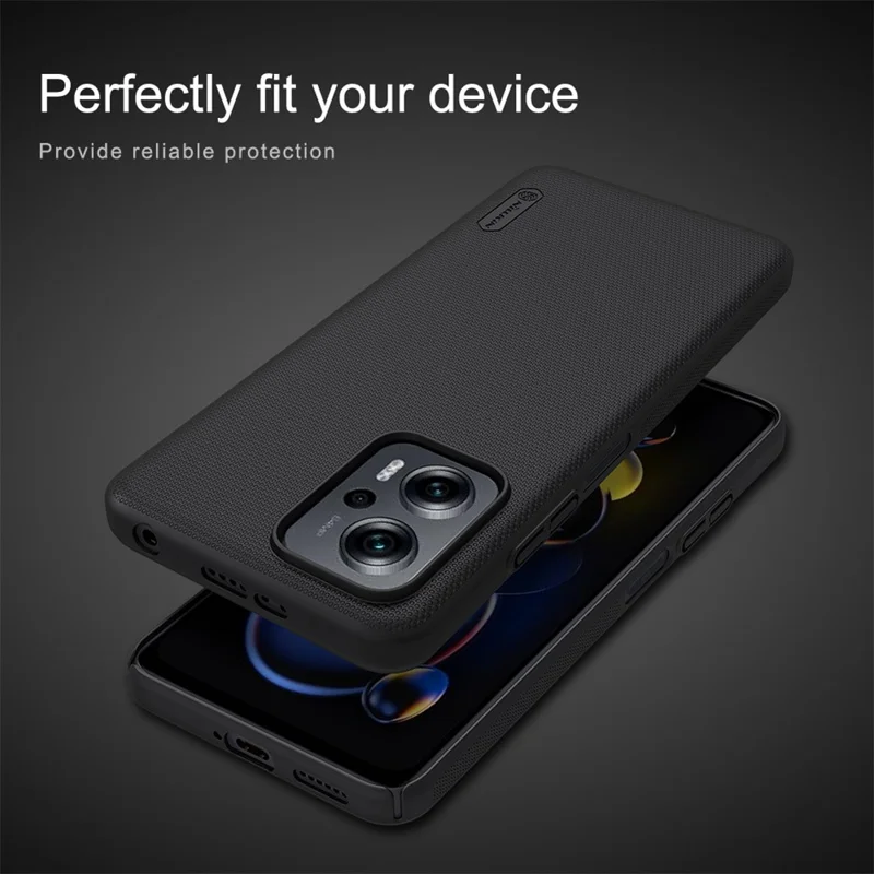 NILLKIN for Xiaomi Redmi Note 11T Pro 5G / Note 11T Pro+ 5G / Note 12T Pro 5G / Poco X4 GT 5G / Redmi K50i 5G Matte Hard PC Phone Cover Case - Black