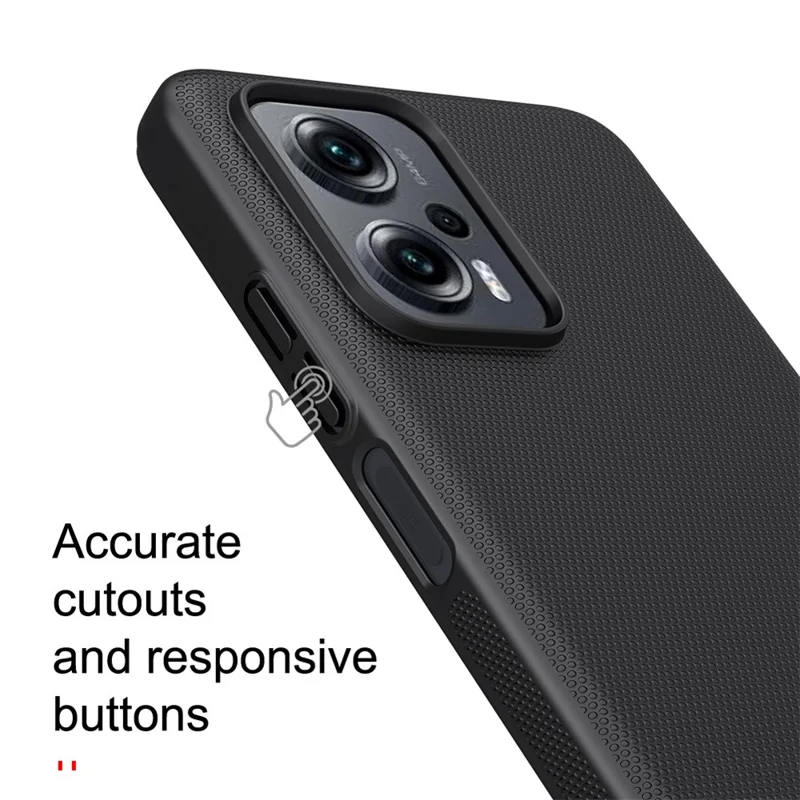 NILLKIN for Xiaomi Redmi Note 11T Pro 5G / Note 11T Pro+ 5G / Note 12T Pro 5G / Poco X4 GT 5G / Redmi K50i 5G Matte Hard PC Phone Cover Case - Black