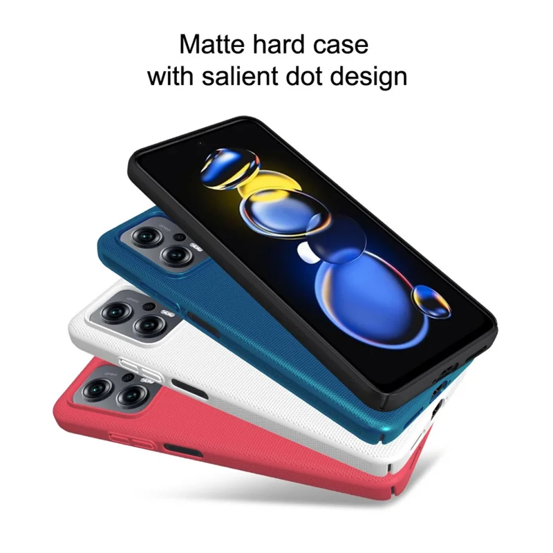 NILLKIN for Xiaomi Redmi Note 11T Pro 5G / Note 11T Pro+ 5G / Note 12T Pro 5G / Poco X4 GT 5G / Redmi K50i 5G Matte Hard PC Phone Cover Case - Black