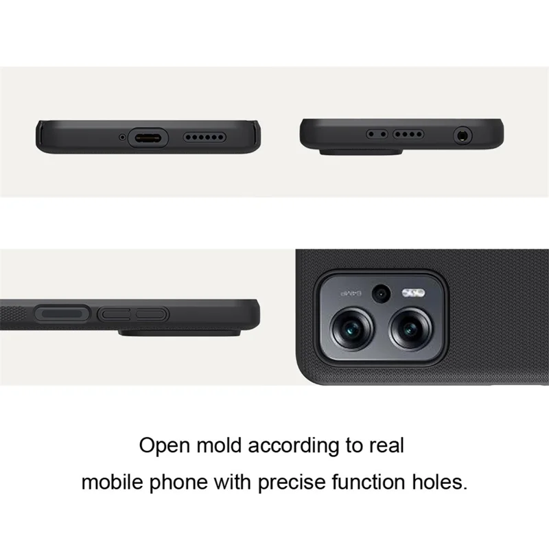 NILLKIN for Xiaomi Redmi Note 11T Pro 5G / Note 11T Pro+ 5G / Note 12T Pro 5G / Poco X4 GT 5G / Redmi K50i 5G Matte Hard PC Phone Cover Case - Black