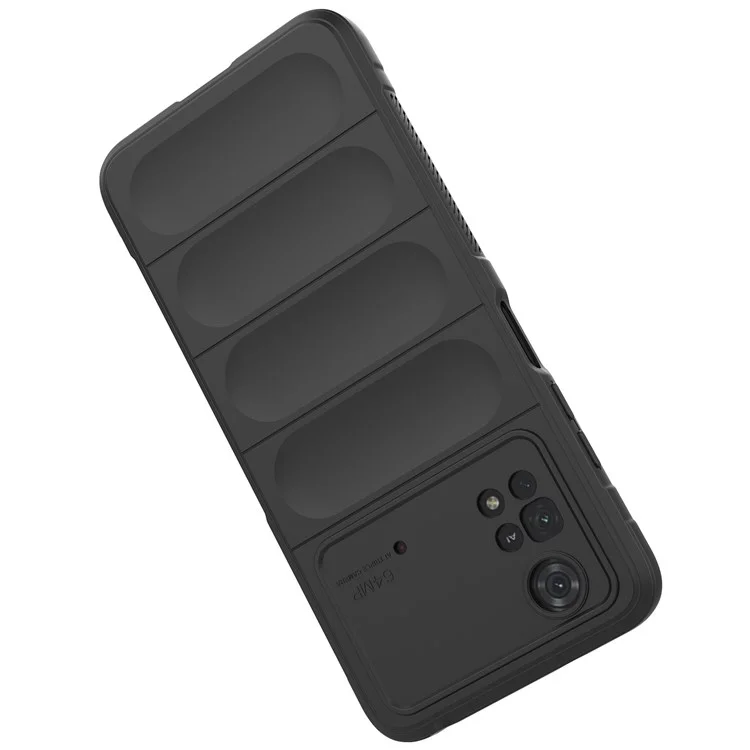 Für Xiaomi Poco M4 Pro 4G Flexible TPU-Hülle, glatt, stoßabsorbierend, schützende Handyhülle - Schwarz
