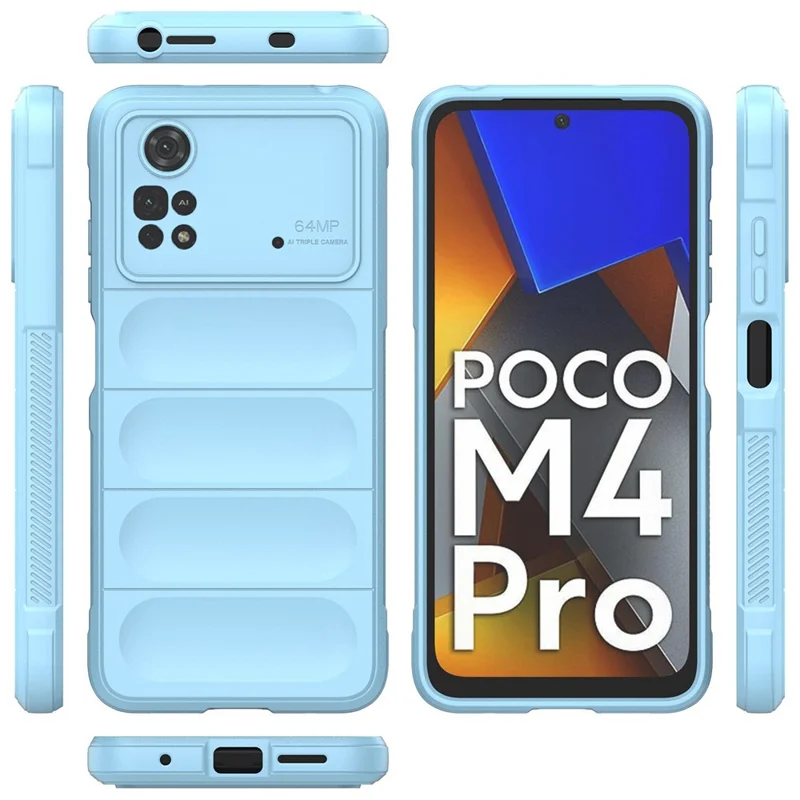 Für Xiaomi Poco M4 Pro 4G Flexible Tpu-hülle Glattes Schockabsorbierendes Schutzhelfer - Baby Blau