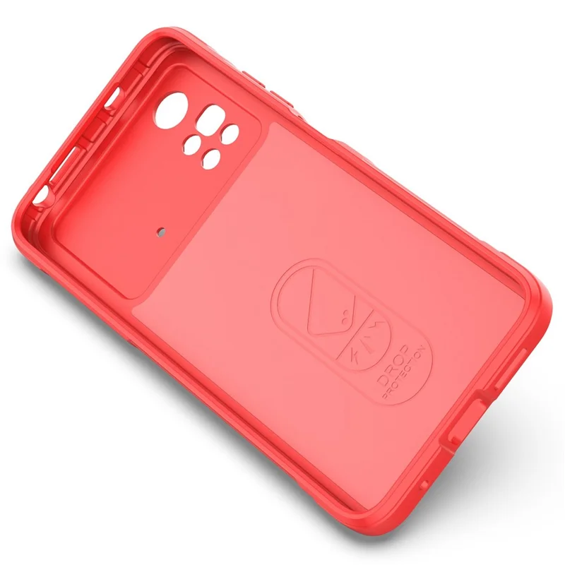 For Xiaomi Poco M4 Pro 4G Flexible TPU Case Smooth Shock-Absorbing Protective Phone Cover - Red