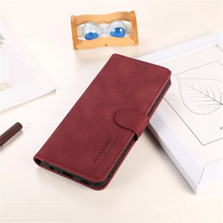 Khazneh Für Xiaomi Redmi Anmerkung 11t Pro 5g/hinweis 11t Pro+ 5G/Poco X4 GT 5G Vollbedeckung Strukturierter PU Leder Folio Book Hülle Ständer Anti-fall Flip Wallet Drop-proof-telefonabdeckung - Rot