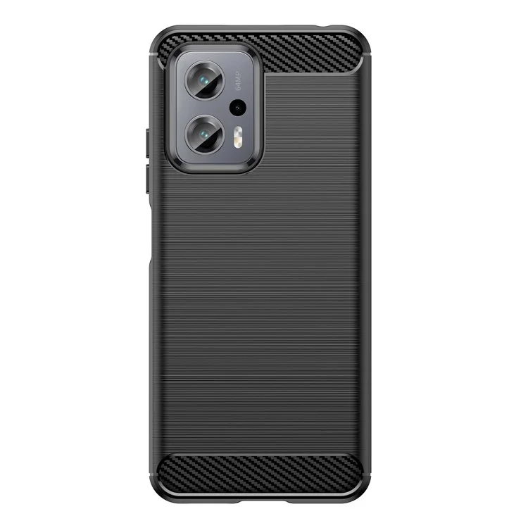 Para Xiaomi Redmi Note 11T Pro 5G / Note 11T Pro+ 5G / Note 12T Pro 5G / Poco X4 GT 5G / Redmi K50i 5G, Funda de teléfono con superficie cepillada, delgada y ligera de TPU, con textura de fibra de carbono - Negro