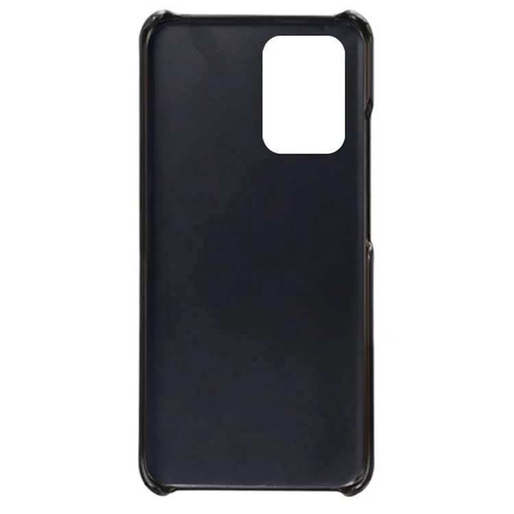 Para Xiaomi Redmi Note 11t Pro 5g/note 11t Pro+ 5g/poco X4 GT 5G, Anti-use-wear Anti-shock Texturizado Casal de Couro PU Interno PC Hard PC Shell - Preto