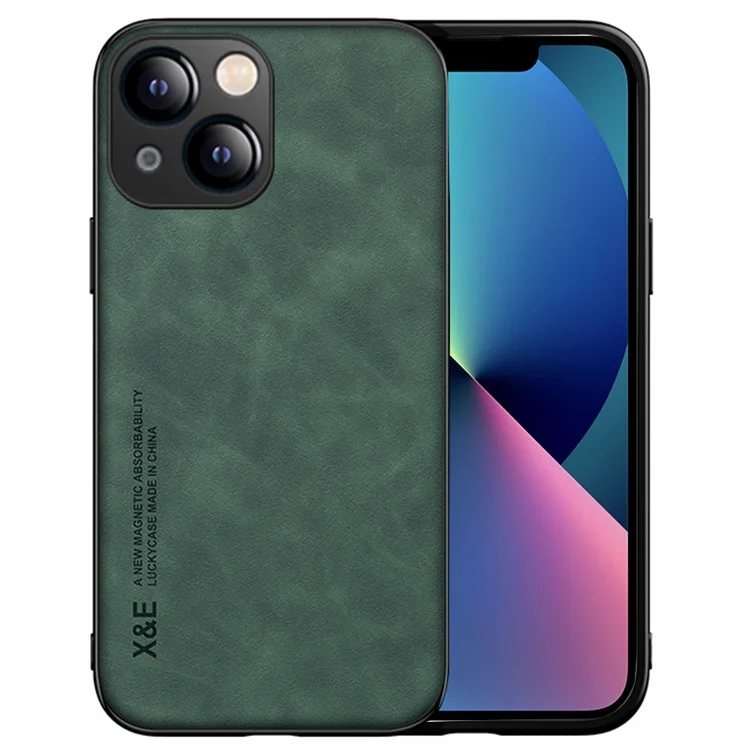 X&E Per iPhone 13 mini 5.4 pollici Custodia in pelle sintetica con supporto magnetico incorporato - Verde