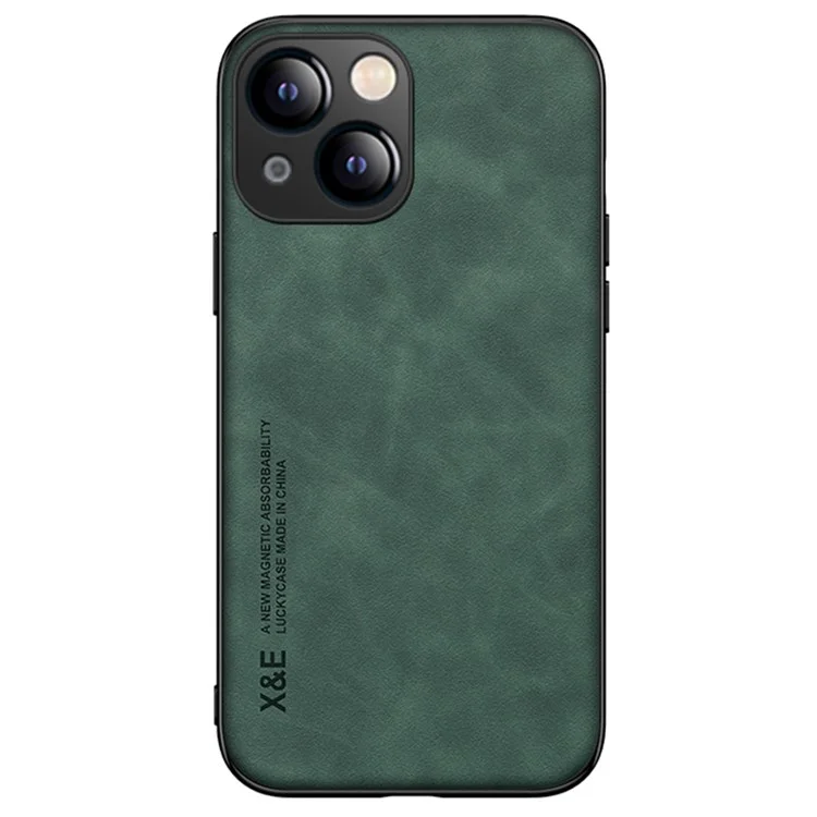 X&E Per iPhone 13 mini 5.4 pollici Custodia in pelle sintetica con supporto magnetico incorporato - Verde
