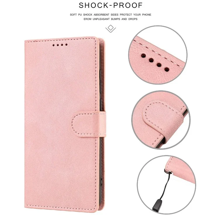 Per Xiaomi Poco M4 Pro 4G PU Petro di Protezione Dropro Case Perchiaretto Coperchi - Rosa