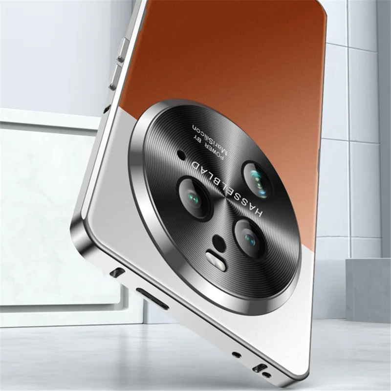 For Oppo Find X6 Pro Magnetic Phone Case Electroplating Metal Frame Matte Back Cover with Lens Protector - Green