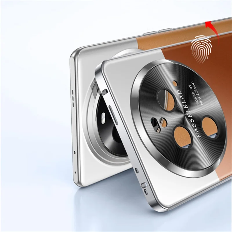 For Oppo Find X6 Pro Magnetic Phone Case Electroplating Metal Frame Matte Back Cover with Lens Protector - Green