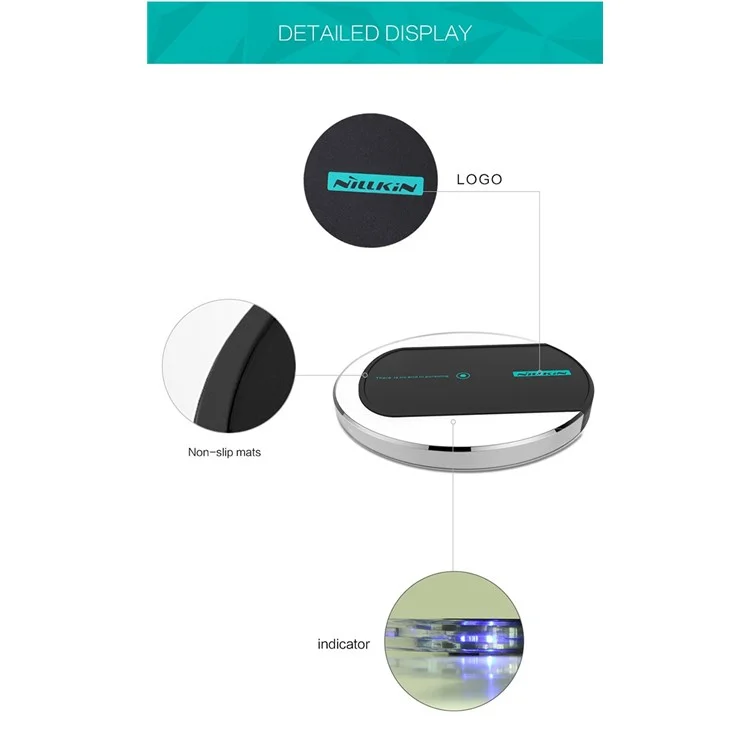 NILLKIN Magic Disk II Wireless Charger for Samsung S6 / S6 Edge LG Nokia Motorola iPhone - White