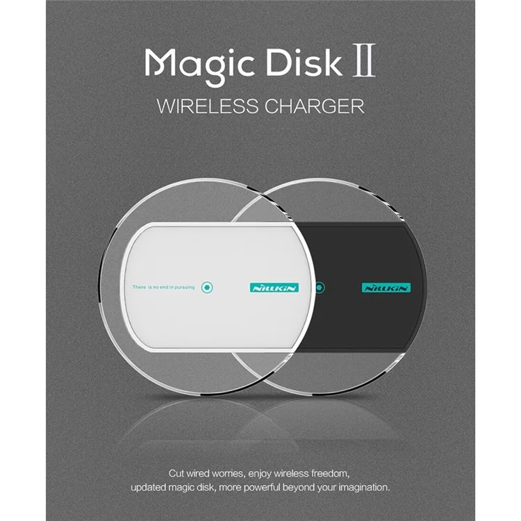 NILLKIN Magic Disk II Wireless Charger for Samsung S6 / S6 Edge LG Nokia Motorola iPhone - White