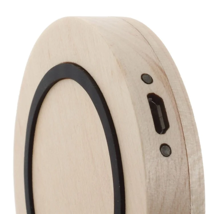 Round Qi Wireless Wood Plate Charging Pad Charger for iPhone Samsung Nokia LG
