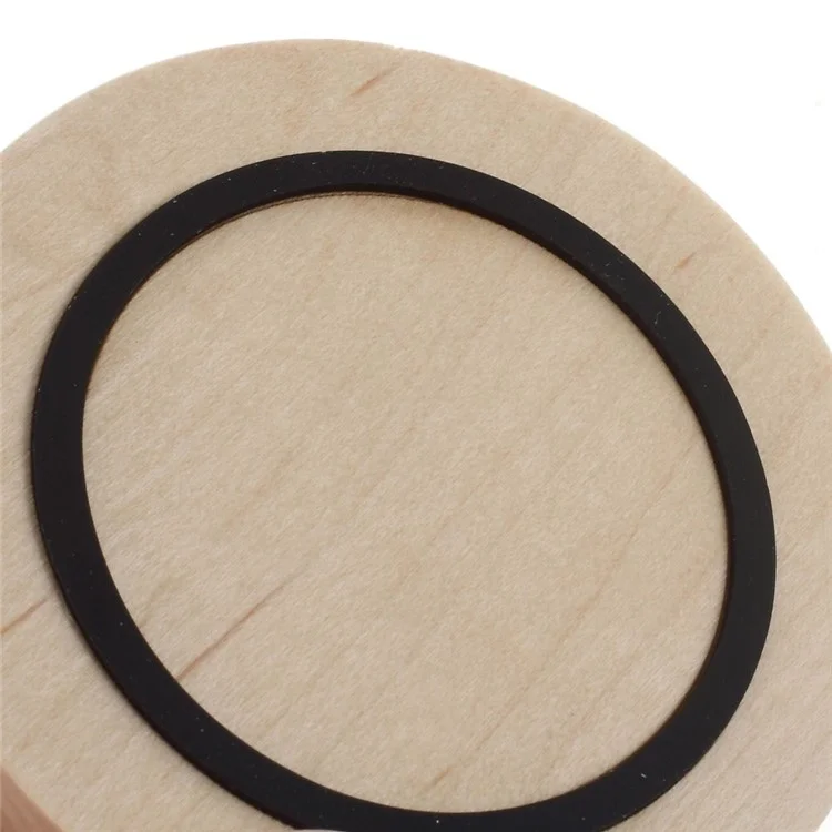 Round Qi Wireless Wood Plate Charging Pad Charger for iPhone Samsung Nokia LG