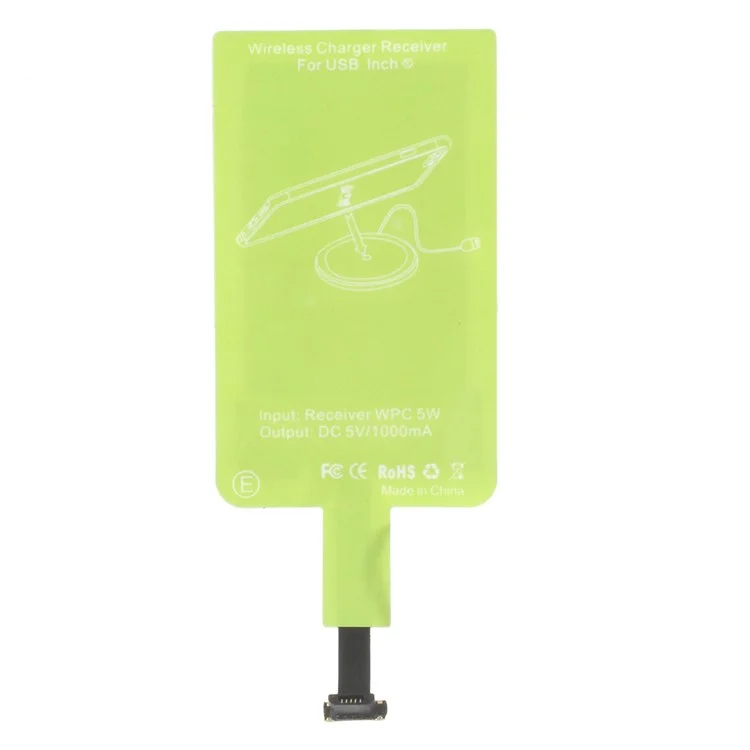 Universal Qi Wireless Charger Receiver for Micro-USB interface Mobile Phones (Narrow-interface Down)